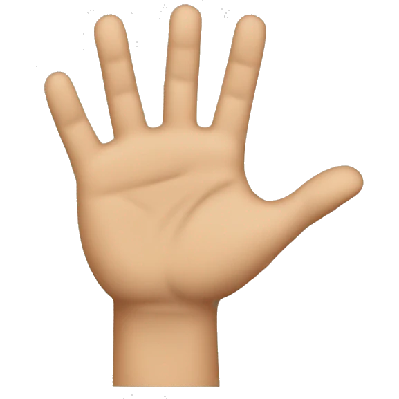 Person using hand to dismiss emoji