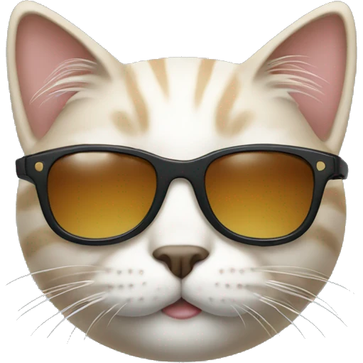 Cat with sunglasses emoji