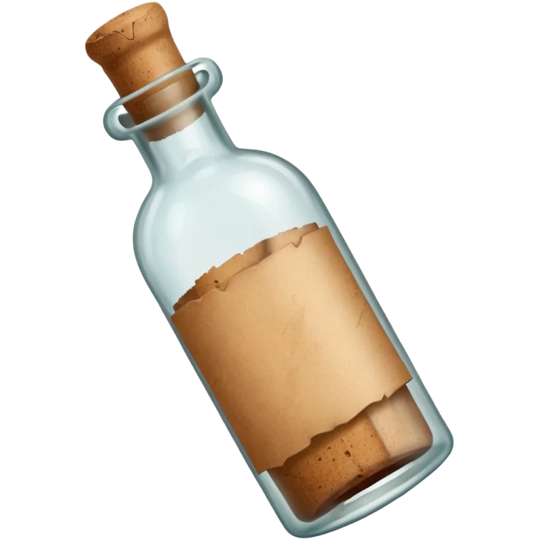 glass bottle with a paper message inside emoji