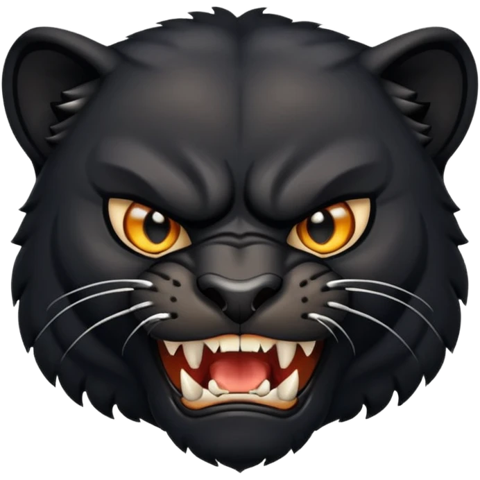angry panther animal emoji