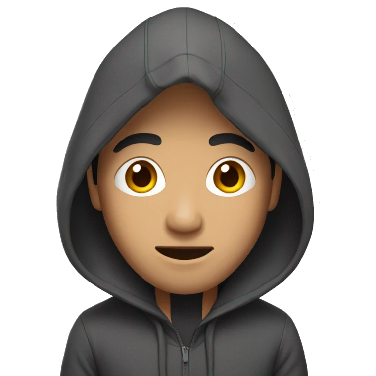 Asian man in hoodie emoji