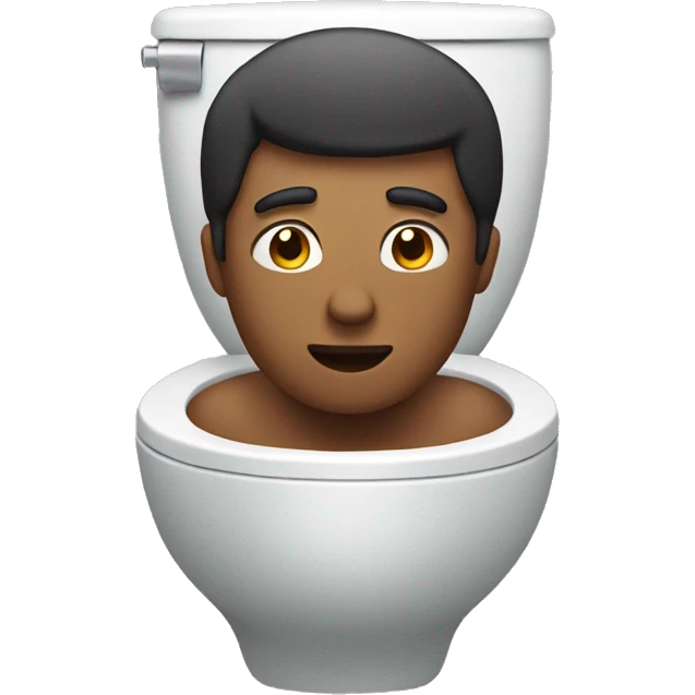Man coming out of toilet  emoji