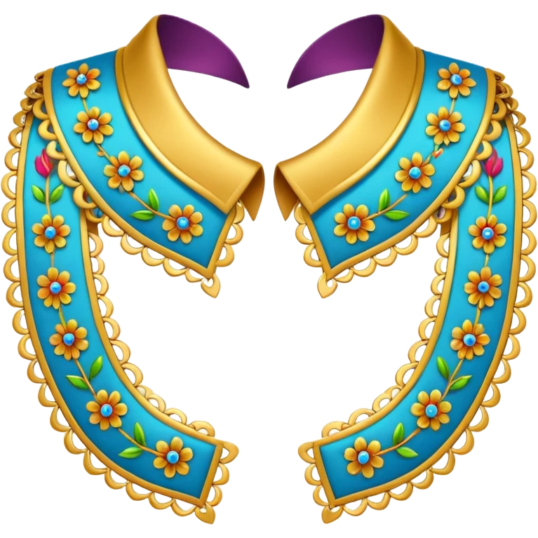 decorative colorful shirt collar emoji