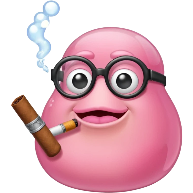 Bubble bass smoking weed emoji