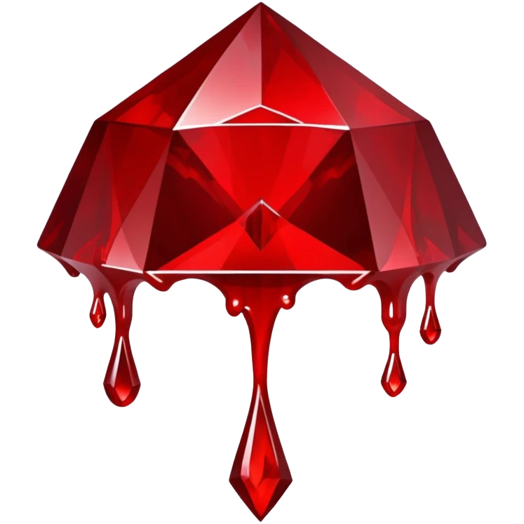 Red diamond with blood drips emoji