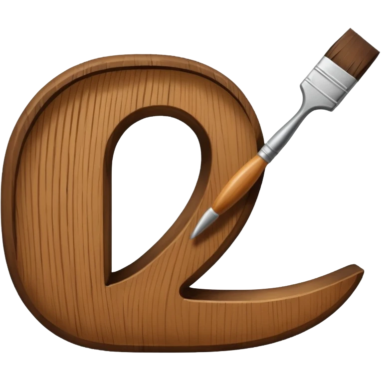 brush making a curved letter emoji