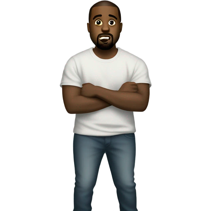 Kanye west holding 2000 dollars emoji
