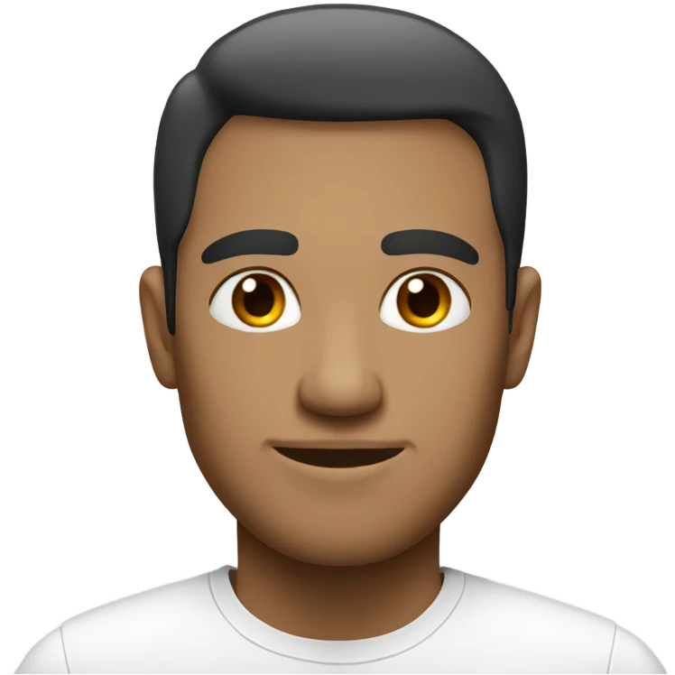 Slim male portrait in white shirt emoji