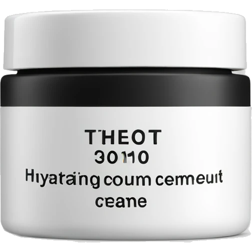 hydrating cream pot with label emoji