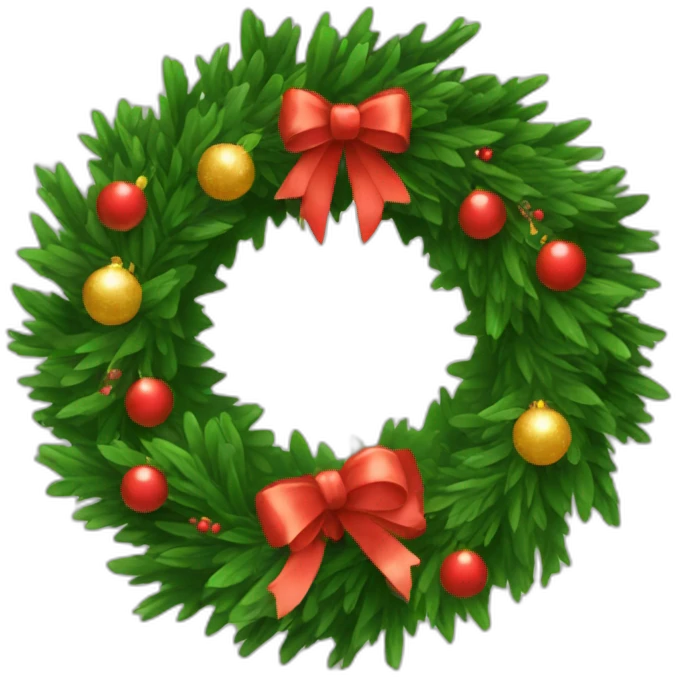 Christmas wreath emoji