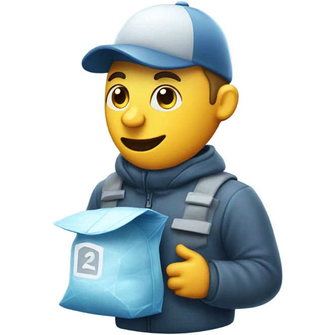 Frozen mailman emoji