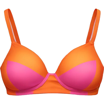 pink and orange bikini top emoji