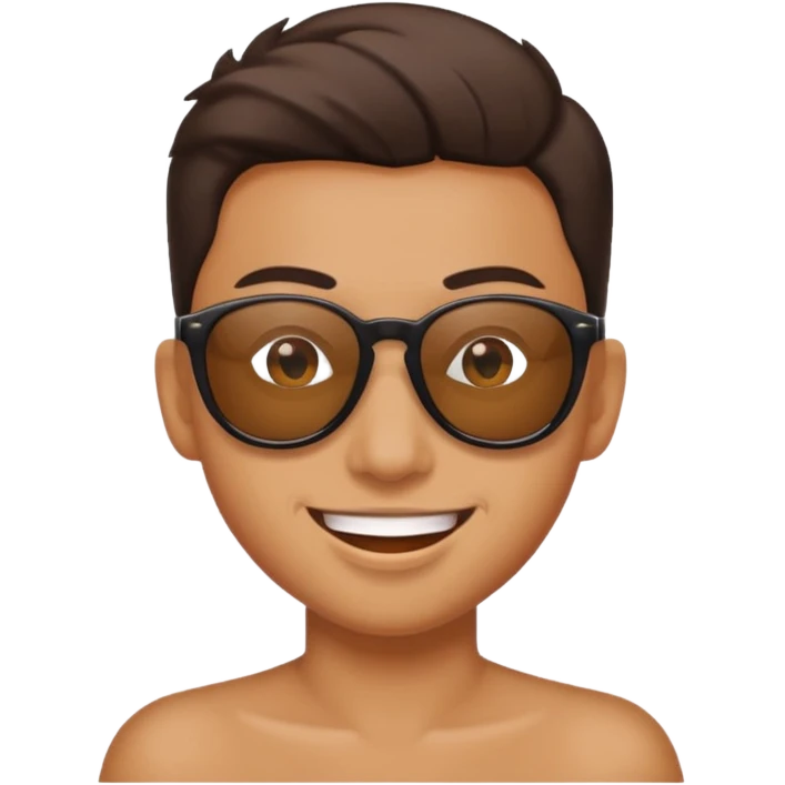 Naughty looking smile with sunglass   emoji