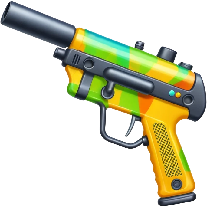 paintball gun colorful emoji
