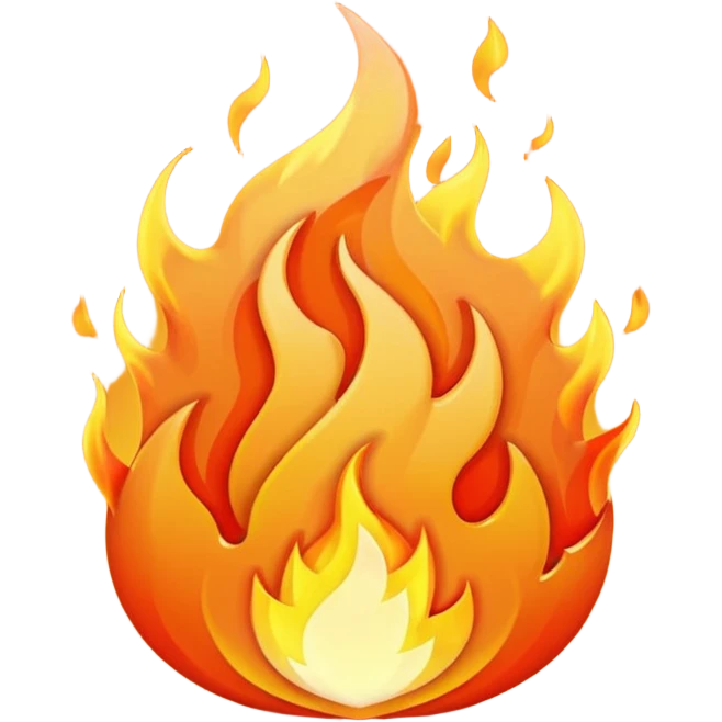 First Fire without the face  emoji