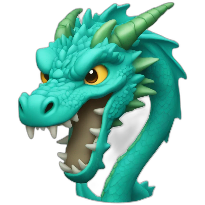 cyan dragon head emoji