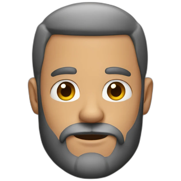 Man with a beard and muscles emoji