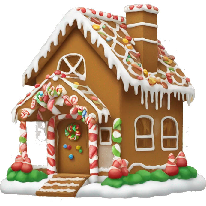 gingerbread house emoji