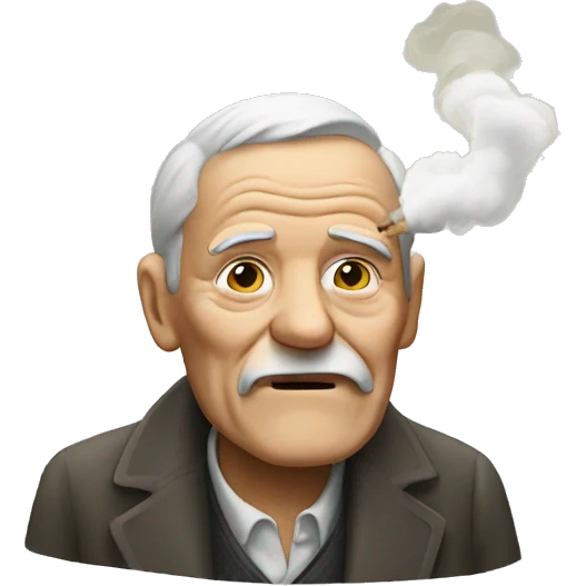 old man smoking emoji