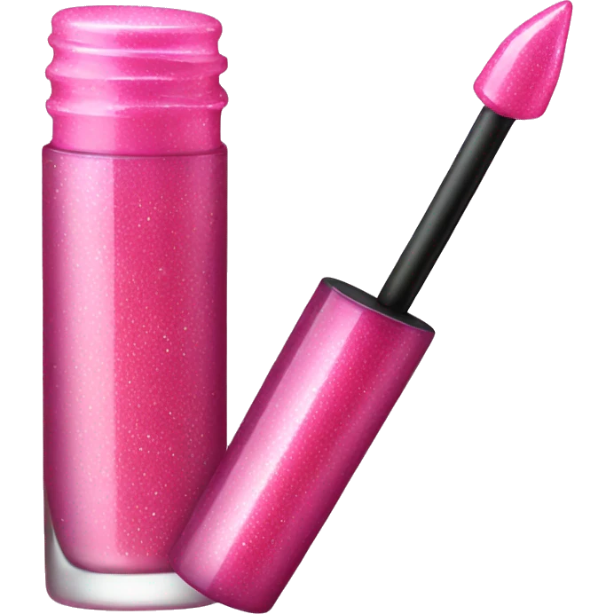 Pink sparkling lipgloss  emoji