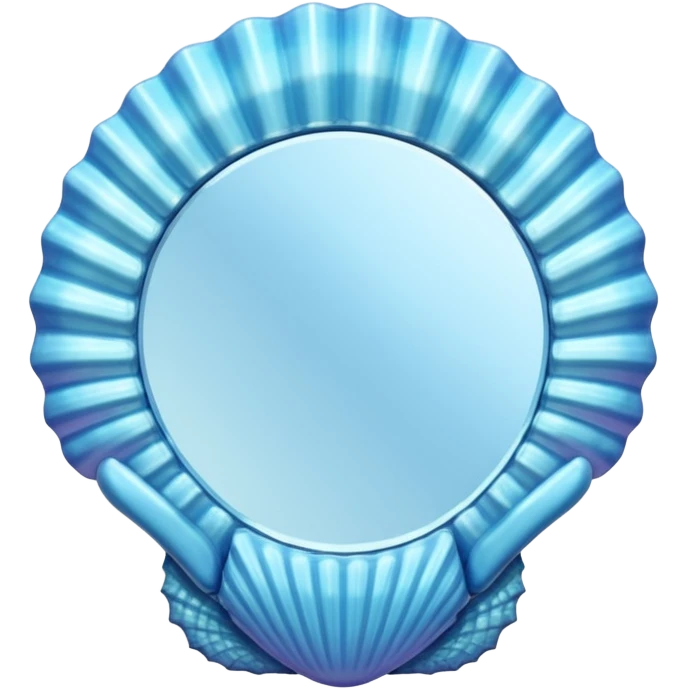 Light blue seashell mirror emoji