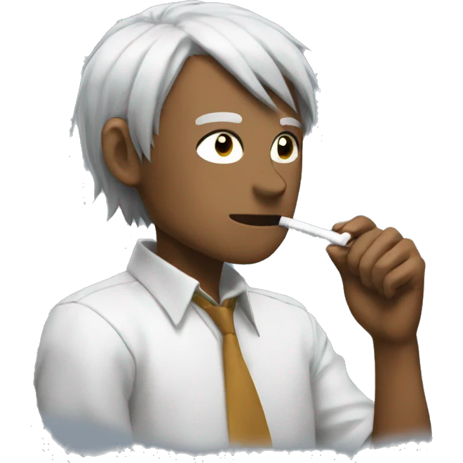 POCHITA FROM CHAINSAW MAN SMOKING A CIGARETTE emoji