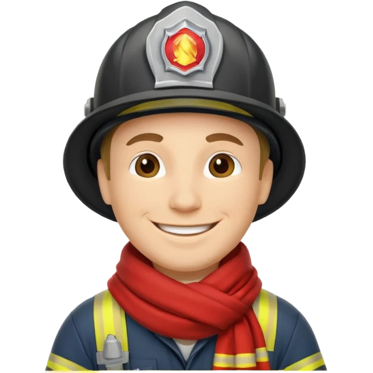 Fireman with scarf 
 emoji