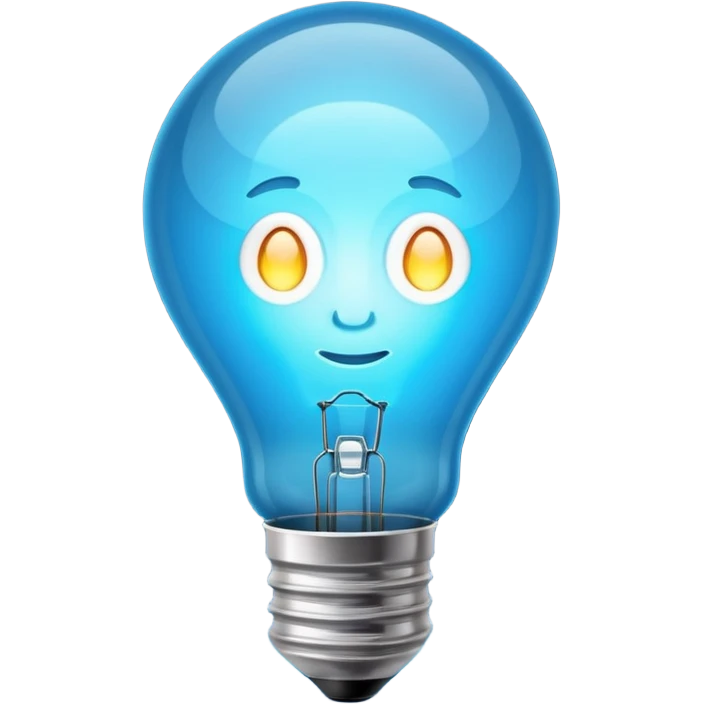 Blue light bulb emoji