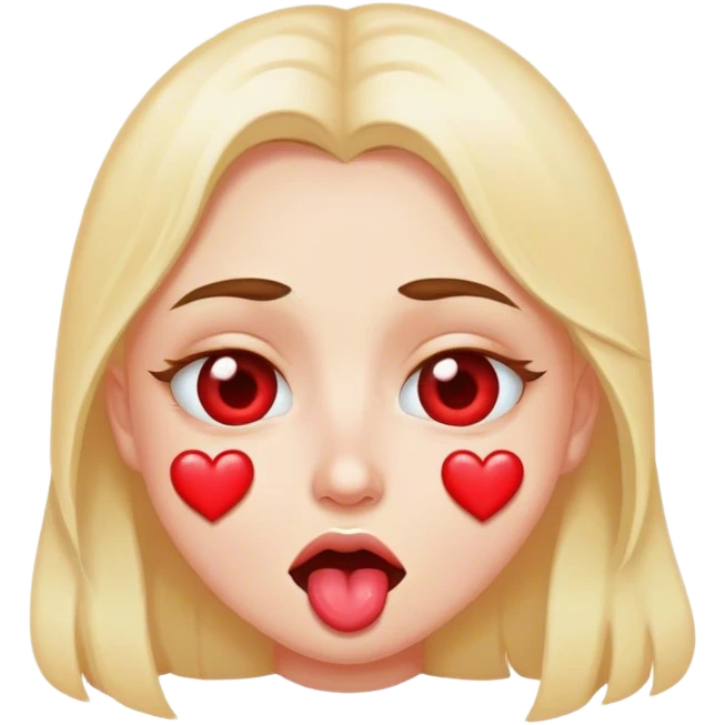 Heart eye face with drooling  emoji