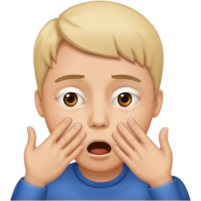 shocked face with hand in front of mouth pulling eyelids down  emoji