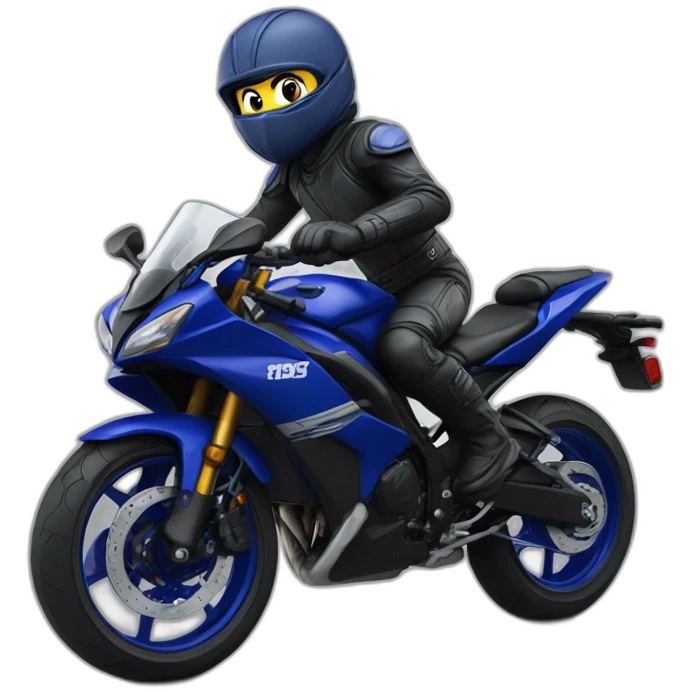 Ninja sur une moto Yamaha emoji