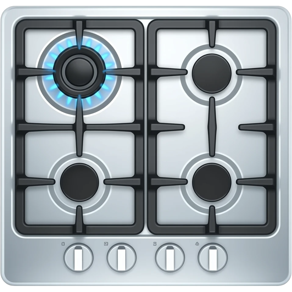 cooktop gas burner and electric burner emoji