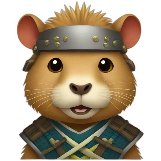 Capybara Samurai emoji