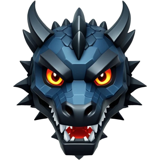 Minecraft black dragon head emoji