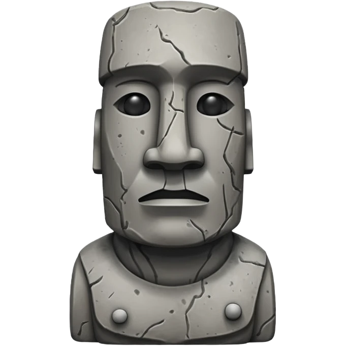 A realistic moai statue emoji