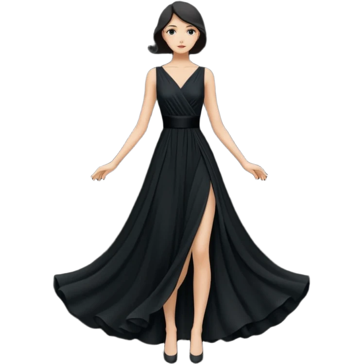 silhouette of a person in a graceful stance emoji