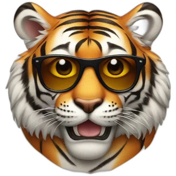 tiger wearing sunglasses emoji