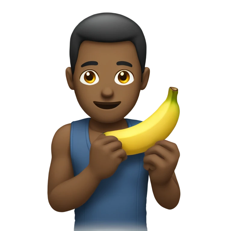 Homme qui mange une banane  emoji