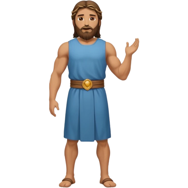 fullbody jesus christ jacked, sleeveless emoji