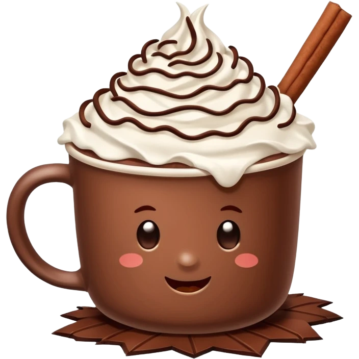 cup of hot cocoa with some toppings emoji