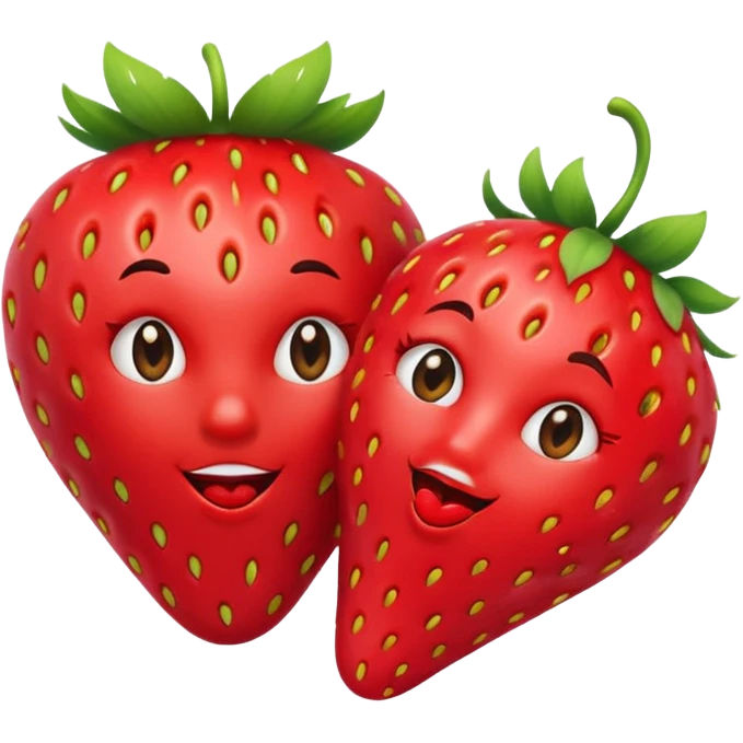 strawberry 🍓 and red kiss 💋 fashioned stylish little emoji for “slay” reaction emoji