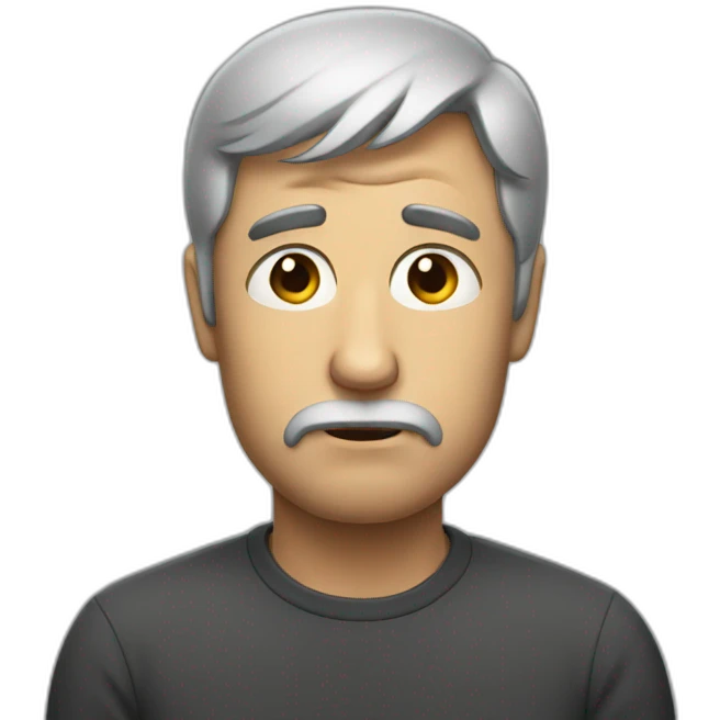 A very sad man emoji