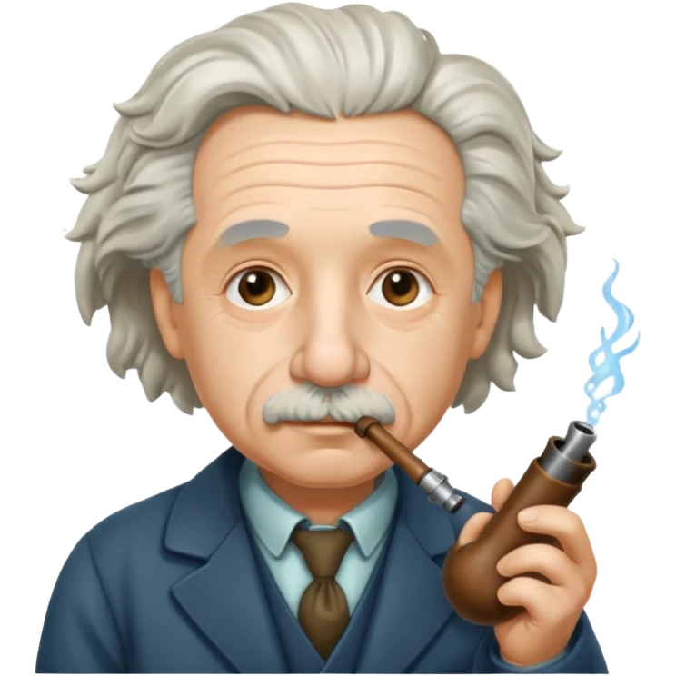 Albert Einstein holding emoji