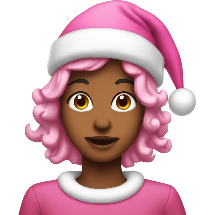 Pink Christmas emoji