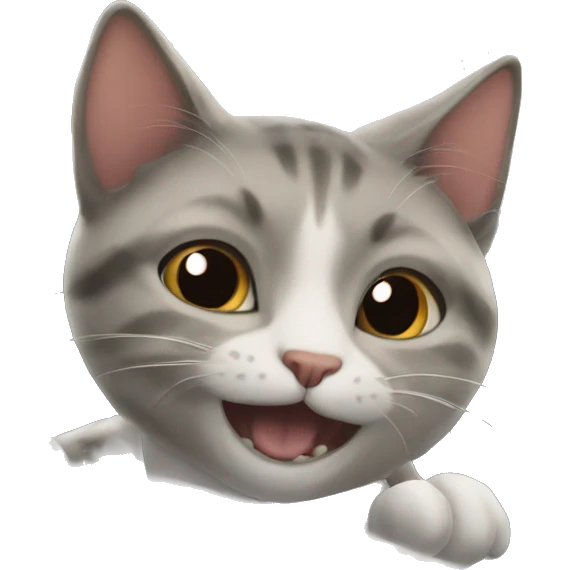 cat behind the wheel emoji