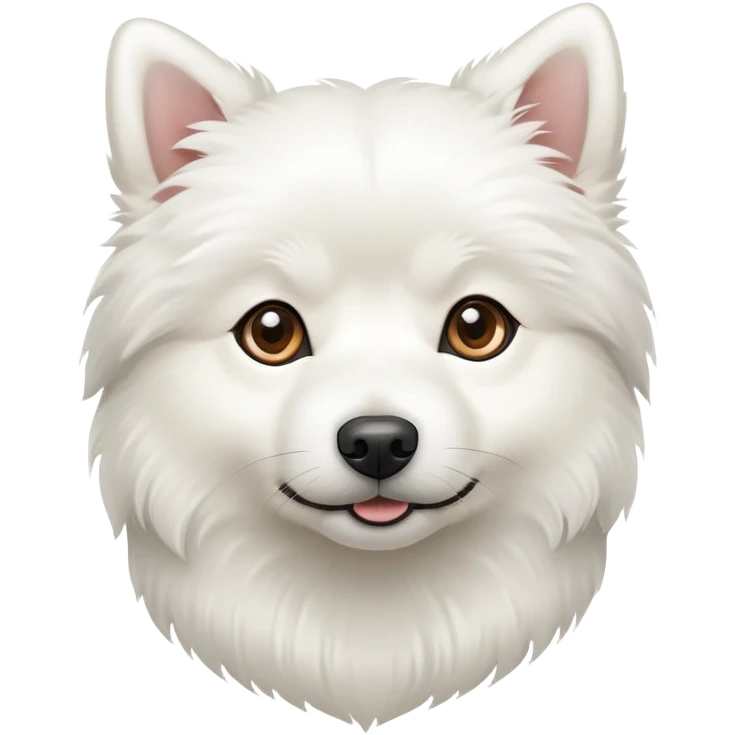 Small pure white Chinese rural dog emoji
