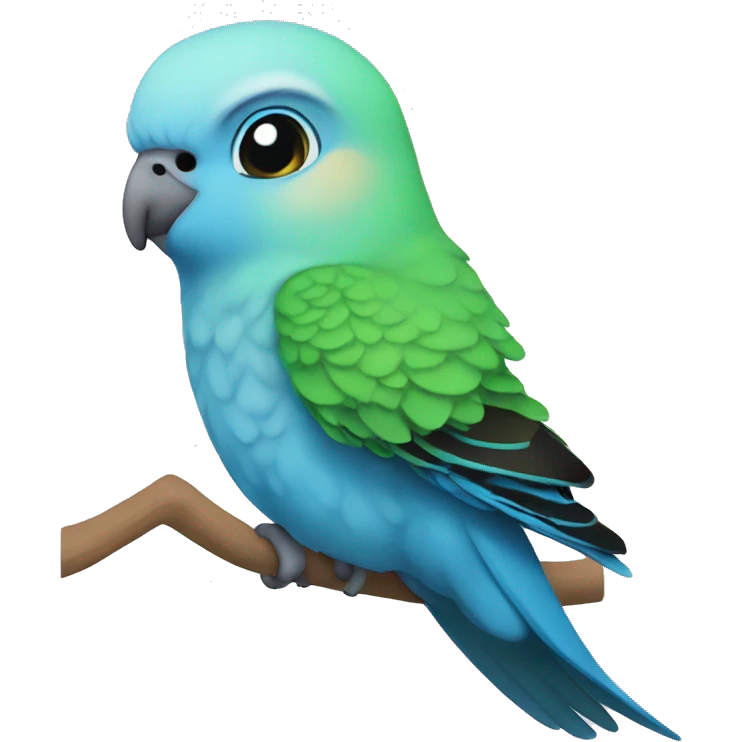 Blue budgerigar emoji