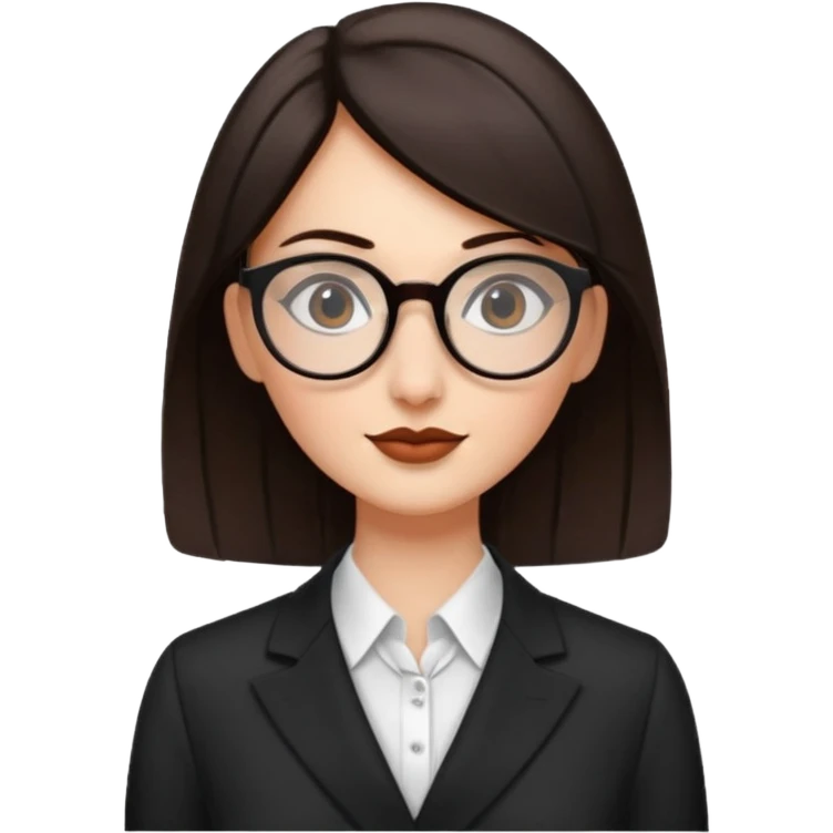 pria tinggi dengan menggunakan pakaian formal memakai kacamata bulet hidung mancung, berambut hitam namun agak coklat emoji