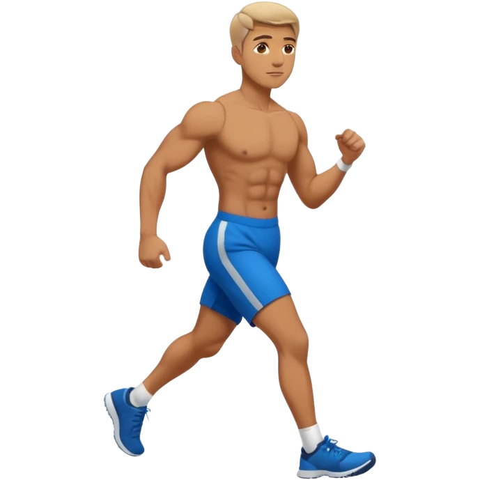hombre caminando haciendo ejercicios emoji