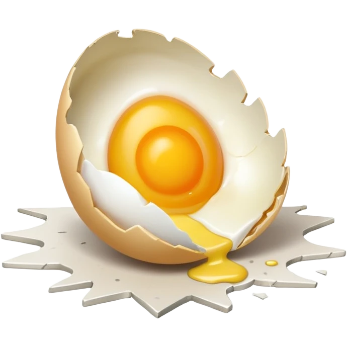 cracked egg on the floor emoji